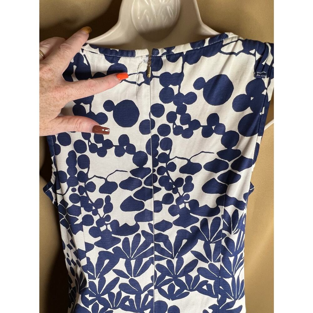 Trina Turk Encantader Blue White Sheath Dress 10 - Picture 10 of 13
